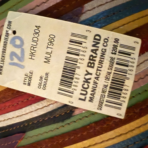 NWT 100% Genuine Leather Lucky Brand Shoulder Bag with Leather Accents - Picture 16 of 16